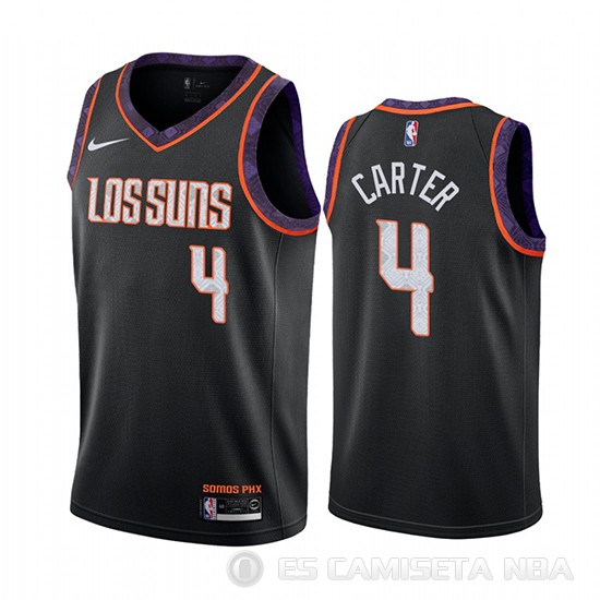 Camiseta Jevon Carter #4 Phoenix Suns Ciudad Negro - Haga un click en la imagen para cerrar